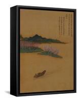 Hermit Fishing on the Peach Blossom Stream, in the Style of Zhao Mengfu, from an Album of Ten…-Yun Shouping-Framed Stretched Canvas