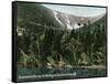 Hermit Lake, NH - View of Tuckermans Ravine, Mt. Washington-Lantern Press-Framed Stretched Canvas