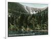 Hermit Lake, NH - View of Tuckermans Ravine, Mt. Washington-Lantern Press-Framed Art Print