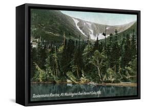 Hermit Lake, NH - View of Tuckermans Ravine, Mt. Washington-Lantern Press-Framed Stretched Canvas