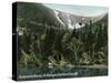 Hermit Lake, NH - View of Tuckermans Ravine, Mt. Washington-Lantern Press-Stretched Canvas