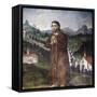 Hermit Nicholas in Prayer-null-Framed Stretched Canvas