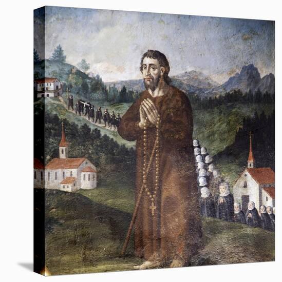 Hermit Nicholas in Prayer-null-Stretched Canvas