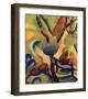 Hermit with lion-Auguste Macke-Framed Giclee Print