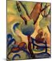 Hermit with lion-Auguste Macke-Mounted Giclee Print