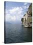 Hermitage of Santa Caterina del Sasso, Lake Maggiore, Lombardy, Italian Lakes, Italy, Europe-Oliviero Olivieri-Stretched Canvas
