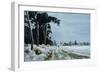 Hermitage Road in the Snow (Village of Higham, Near Rochester)-Vic Trevett-Framed Giclee Print