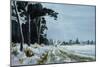 Hermitage Road in the Snow (Village of Higham, Near Rochester)-Vic Trevett-Mounted Giclee Print