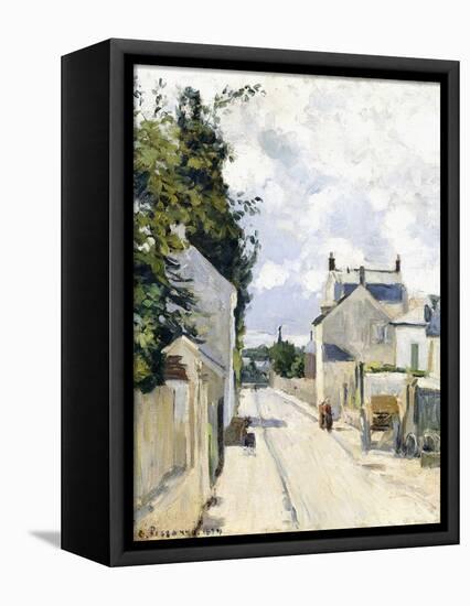 Hermitage Street, Pontoise, 1874-Camille Pissarro-Framed Stretched Canvas