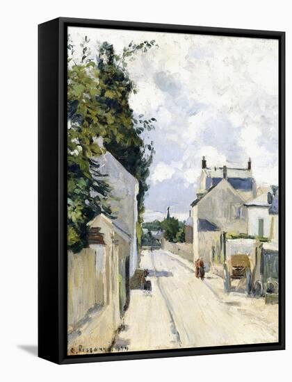 Hermitage Street, Pontoise, 1874-Camille Pissarro-Framed Stretched Canvas