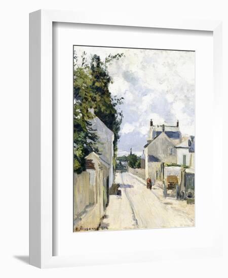 Hermitage Street, Pontoise, 1874-Camille Pissarro-Framed Giclee Print