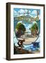 Hermosa Beach, California - Montage Scenes-Lantern Press-Framed Art Print