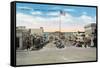 Hermosa Beach, California - View of Pier Avenue-Lantern Press-Framed Stretched Canvas