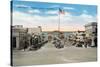 Hermosa Beach, California - View of Pier Avenue-Lantern Press-Stretched Canvas
