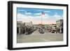 Hermosa Beach, California - View of Pier Avenue-Lantern Press-Framed Art Print