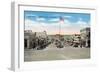 Hermosa Beach, California - View of Pier Avenue-Lantern Press-Framed Art Print