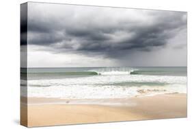 Hermosa Beach, Los Angeles County, California, USA: Dark Clouds Over The Beach-Axel Brunst-Stretched Canvas