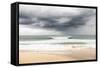 Hermosa Beach, Los Angeles County, California, USA: Dark Clouds Over The Beach-Axel Brunst-Framed Stretched Canvas