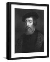 Hernan Cortes, 16th Century Spanish Conquistador-W Holl-Framed Giclee Print