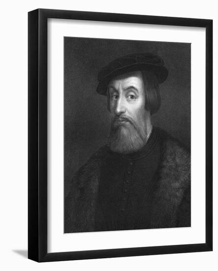 Hernan Cortes, 16th Century Spanish Conquistador-W Holl-Framed Giclee Print