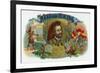 Hernan Cortes Brand Cigar Box Label-Lantern Press-Framed Premium Giclee Print