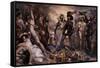 Hernan Cortes Destroys Fleet, July 1519, Making Return from Mexico Impossible, by Nicholas Maurin-null-Framed Stretched Canvas