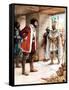 Hernan Cortes Meeting the Aztec Emperor Montezuma, 1519-null-Framed Stretched Canvas