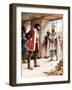 Hernan Cortes Meeting the Aztec Emperor Montezuma, 1519-null-Framed Giclee Print