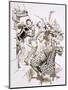 Hernando Cortes and His Soldiers Resist Aztec Attacks-null-Mounted Giclee Print