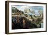 Hernando Cortes Landing at Veracruz, Spring 1519-null-Framed Giclee Print