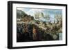 Hernando Cortes Landing at Veracruz, Spring 1519-null-Framed Giclee Print