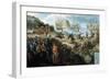 Hernando Cortes Landing at Veracruz, Spring 1519-null-Framed Giclee Print