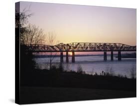 Hernando-Desoto Bridge, Mississippi River, Tennessee, USA-null-Stretched Canvas