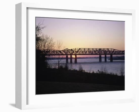 Hernando-Desoto Bridge, Mississippi River, Tennessee, USA-null-Framed Photographic Print