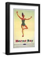 Herne Bay Girl in Green Costume-null-Framed Art Print