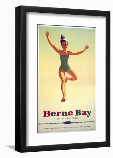 Herne Bay Girl in Green Costume-null-Framed Art Print