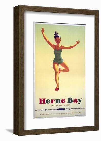 Herne Bay Girl in Green Costume-null-Framed Art Print