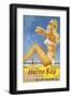 Herne Bay Girl in White Bikini-null-Framed Art Print