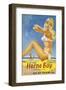 Herne Bay Girl in White Bikini-null-Framed Art Print