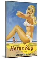 Herne Bay Girl in White Bikini-null-Mounted Art Print