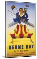 Herne Bay Man with Deckchair-null-Mounted Art Print