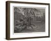 Herne the Hunter Herne the Hunter Plunges into the Lake-George Cruikshank-Framed Art Print