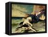 Hero and Leander-William Etty-Framed Stretched Canvas