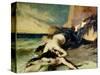 Hero and Leander-William Etty-Stretched Canvas