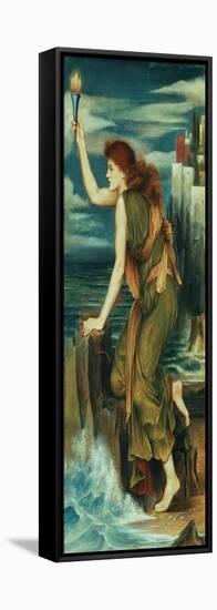 Hero Awaiting the Return of Leander-Evelyn De Morgan-Framed Stretched Canvas