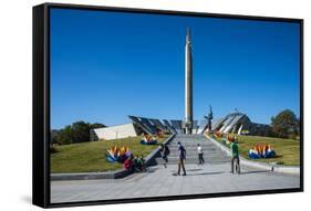 Hero City Obelisk, Pieramohi Park, Minsk, Belarus, Europe-Michael Runkel-Framed Stretched Canvas