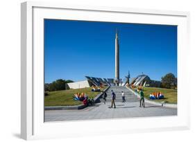 Hero City Obelisk, Pieramohi Park, Minsk, Belarus, Europe-Michael Runkel-Framed Photographic Print