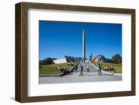 Hero City Obelisk, Pieramohi Park, Minsk, Belarus, Europe-Michael Runkel-Framed Photographic Print