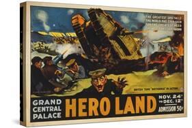 Hero Land, WWI Movie Poster-null-Stretched Canvas