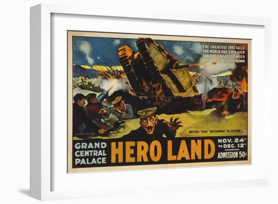 Hero Land, WWI Movie Poster-null-Framed Giclee Print